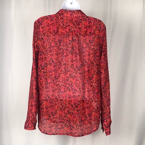 Loft Red and Pink Floral Tunic Size Medium - Picture 2 of 3